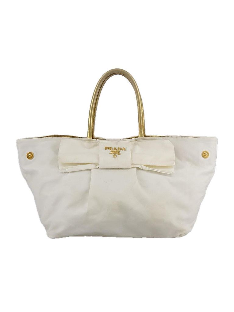Prada 100% Synthetic Solid White White Synthetic Handbag One size - photo 1