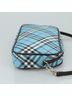 Burberry 100% Canvas Solid Blue Blue Label Blue Canvas Clutch Bag One size - photo 4