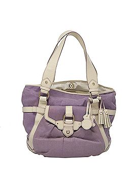 Céline Purple Canvas Tote Bag (view 1)