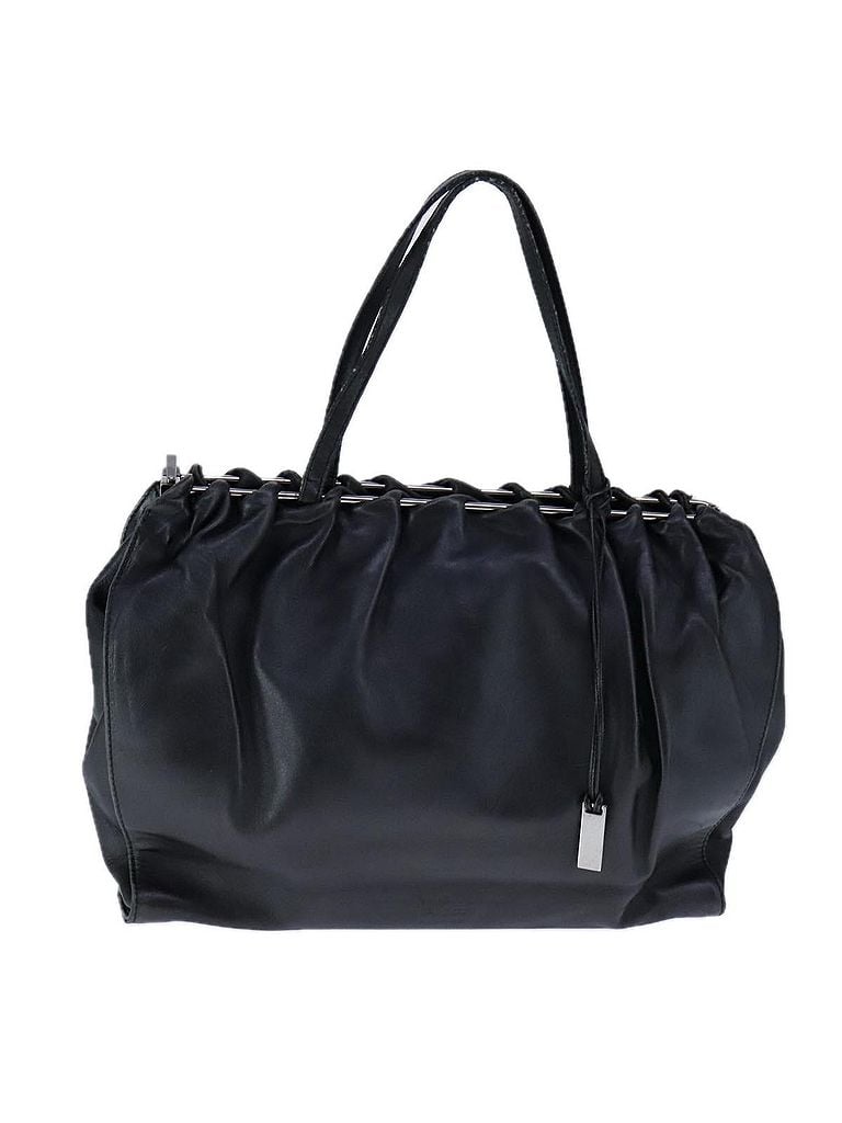 Prada 100% Leather Solid Black Black Leather Handbag One size - photo 1