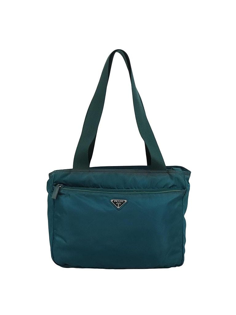 Prada 100% Canvas Solid Blue Re-Nylon Blue Canvas Tote Bag One size - photo 1