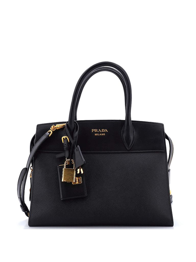 Prada 100% Leather Black Esplanade Tote Saffiano with City Calf Medium One size - photo 1