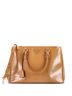 Prada 100% Patent Leather Brown Double Zip Lux Tote Vernice Saffiano Leather Medium One size - photo 1