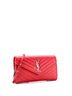 Saint Laurent 100% Leather Red Classic Monogram Wallet on Chain Matelasse Chevron Leather Medium One size - photo 3