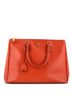 Prada 100% Leather Orange Double Zip Lux Tote Saffiano Leather Large One size - photo 1