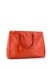 Prada 100% Leather Orange Double Zip Lux Tote Saffiano Leather Large One size - photo 3