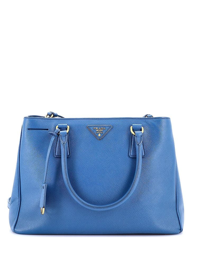 Prada 100% Leather Blue Gardener's Tote Saffiano Leather Medium One size - photo 1