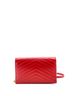 Saint Laurent 100% Leather Red Classic Monogram Wallet on Chain Matelasse Chevron Leather Small One size - photo 4