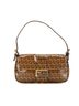 Fendi 100% Coated Canvas Brown Zucchino Crystal Baguette One size - photo 1