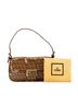 Fendi 100% Coated Canvas Brown Zucchino Crystal Baguette One size - photo 10