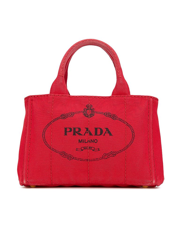 Prada 100% Canvas Red Small Canvas Canapa Logo Satchel One size - photo 1