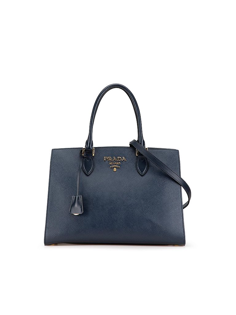 Prada 100% Leather Blue Large Saffiano Lux Satchel One size - photo 1