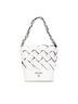 Prada 100% Leather White Vitello Intreccio Tress Bucket Bag One size - photo 1