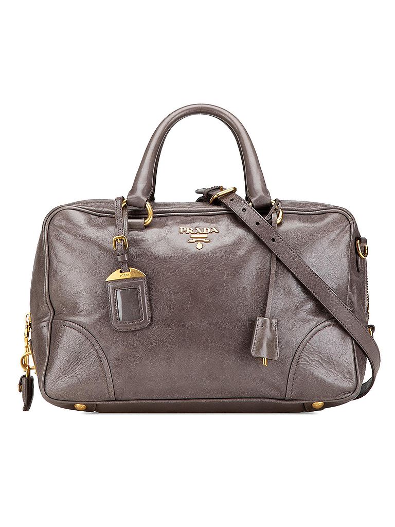 Prada 100% Leather Brown Vitello Shine Bauletto Satchel One size - photo 1