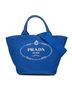 Prada 100% Canvas Blue Canvas Canapa Logo Satchel One size - photo 1