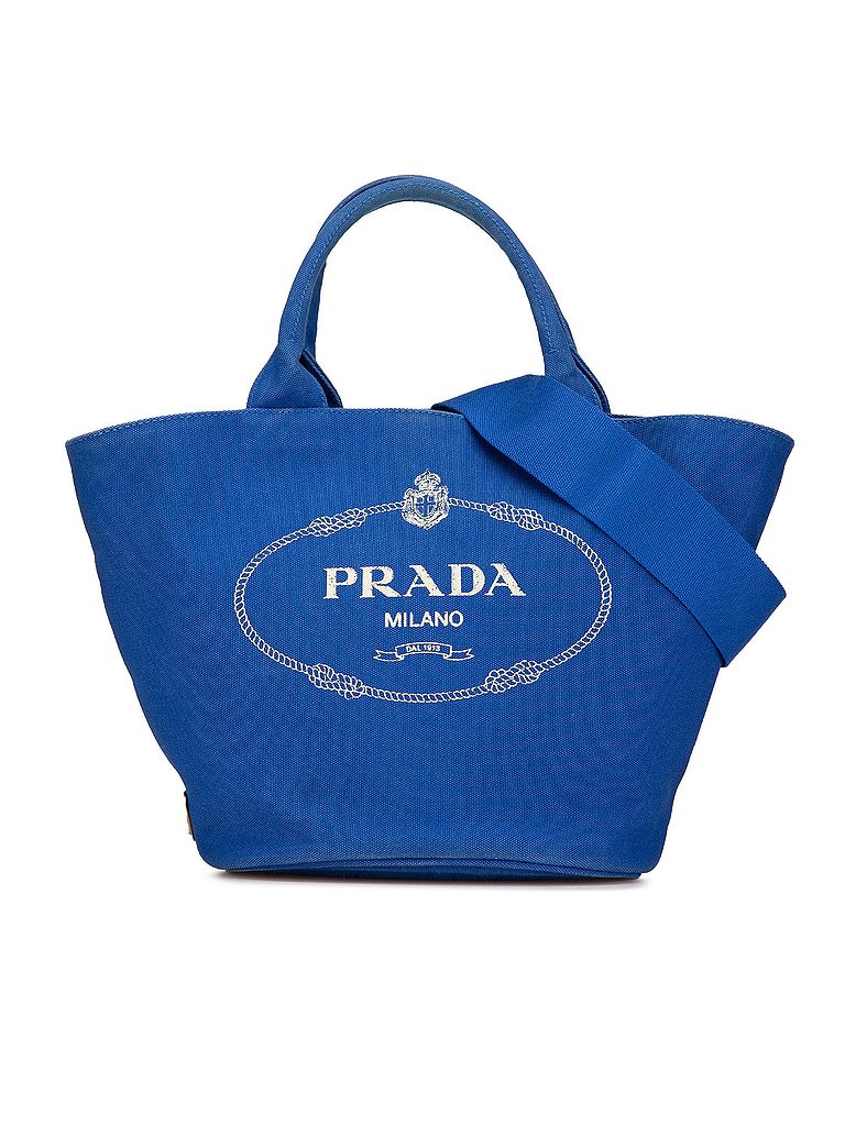 Prada 100% Canvas Blue Canvas Canapa Logo Satchel One size - photo 1