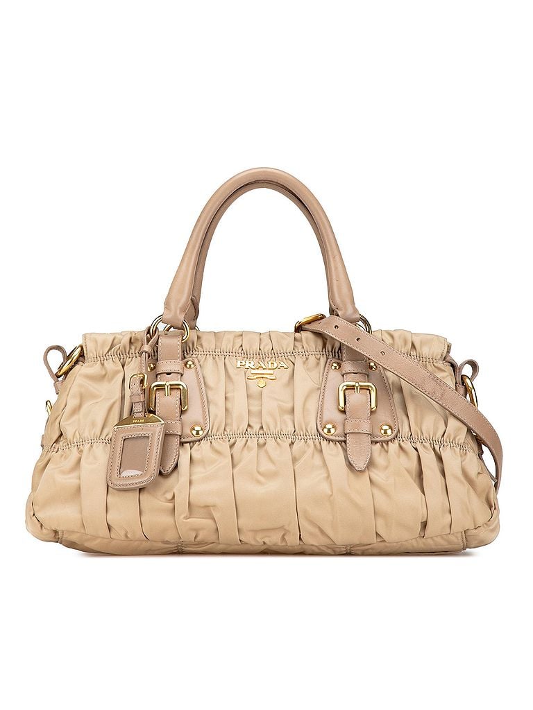 Prada 100% Nylon Brown Tessuto Gaufre Satchel One size - photo 1