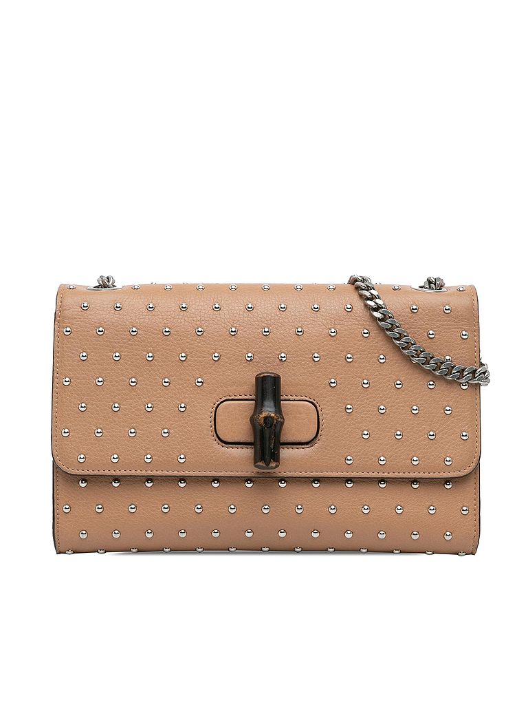 Gucci 100% Leather Brown Medium Leather Studded Miss Bamboo Crossbody One size - photo 1