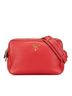 Prada 100% Leather Red Vitello Phenix Double Zip Camera Bag One size - photo 1