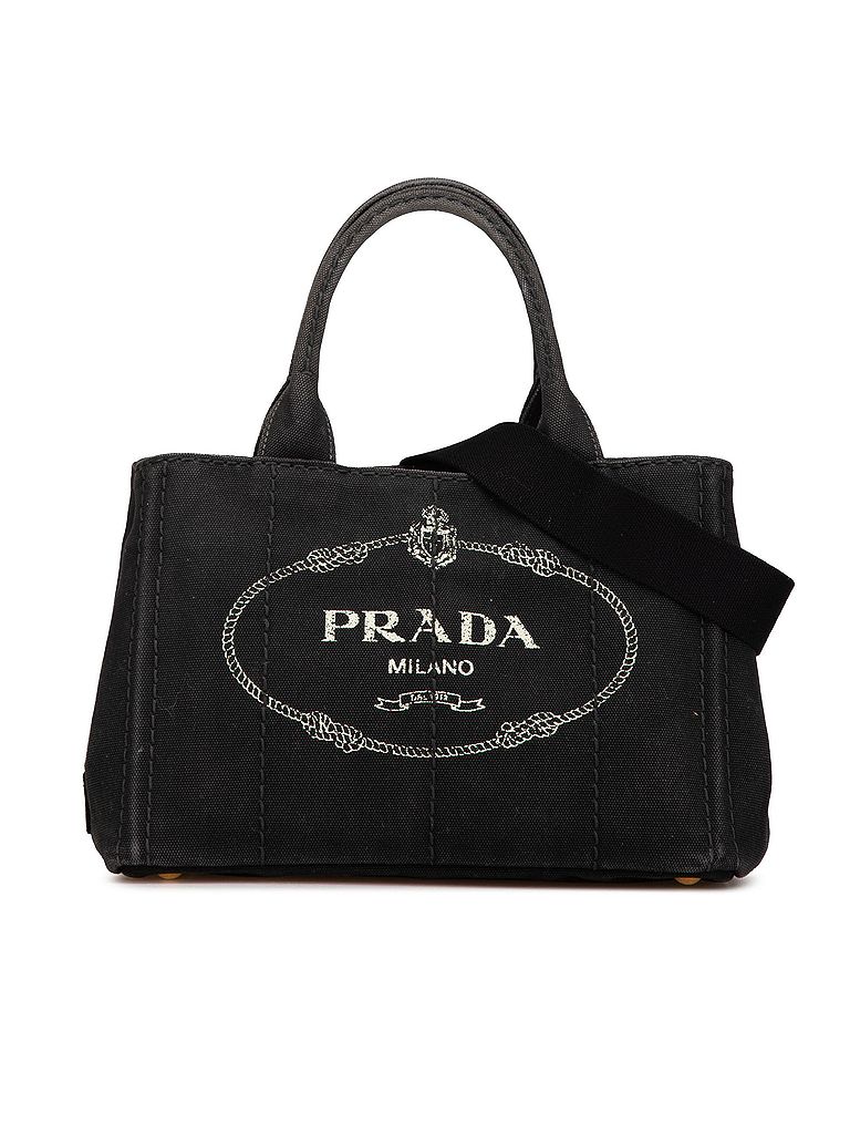 Prada 100% Canvas Black Small Canvas Canapa Logo Satchel One size - photo 1