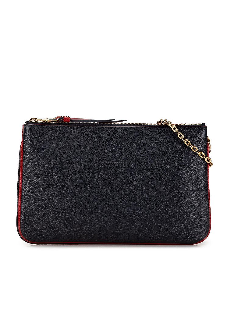 Louis Vuitton 100% Leather Blue Monogram Empreinte Double Zip Pochette One size - photo 1