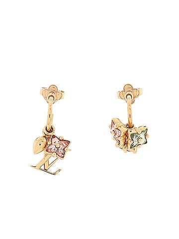 Louis Vuitton Loulougram Hoop Earrings Metal with Crystals (view 1)