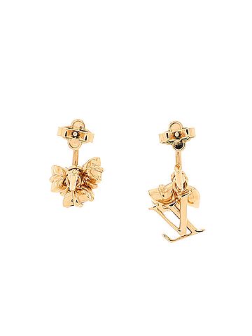 Louis Vuitton Loulougram Hoop Earrings Metal with Crystals (view 2)