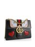 Gucci 100% Leather Black Web Heart GG Marmont Chain Shoulder Bag Leather Medium One size - photo 3