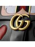 Gucci 100% Leather Black Web Heart GG Marmont Chain Shoulder Bag Leather Medium One size - photo 6
