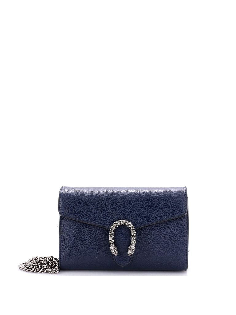 Gucci 100% Leather Blue Dionysus Chain Wallet Leather with Embellished Detail Small One size - photo 1