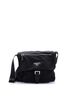 Prada 100% Nylon Black Buckle Messenger Bag Tessuto Small One size - photo 1