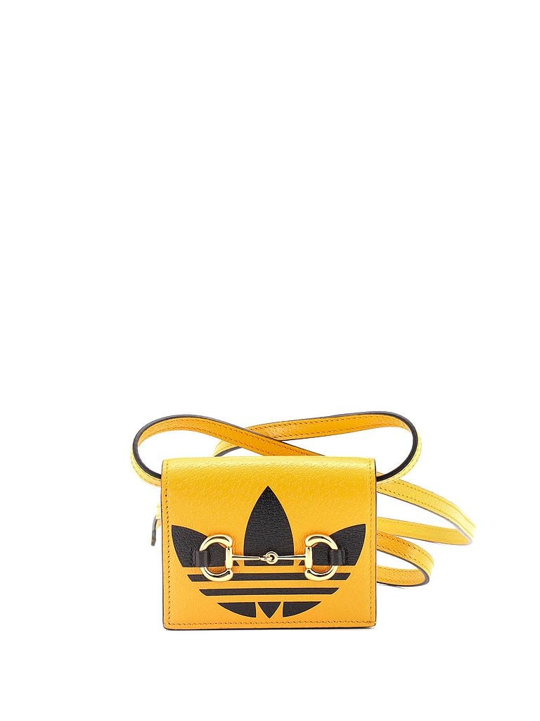 Gucci 100% Leather Yellow x adidas Horsebit Flap Card Case on Strap Leather One size - photo 1