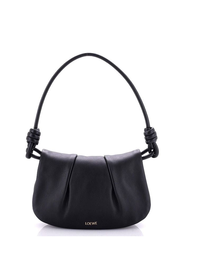 Loewe 100% Leather Black Paseo Shoulder Bag Leather One size - photo 1