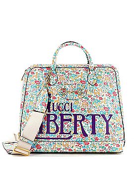Gucci Horsebit 1955 Liberty Duffle Bag Printed Leather Large (view 1)