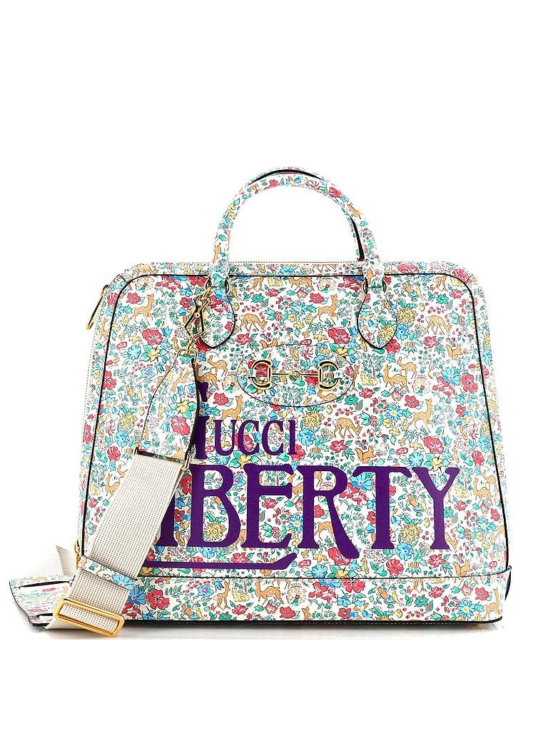 Gucci 100% Leather Horsebit 1955 Liberty Duffle Bag Printed Leather Large One size - photo 1