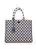 Prada 100% Cotton Blue Symbole Shopper Tote Jacquard Large One size - photo 1
