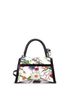 Gucci Multi Color Black x Balenciaga The Hacker Project Hourglass Top Handle Bag Flora Canvas Small One size - photo 4