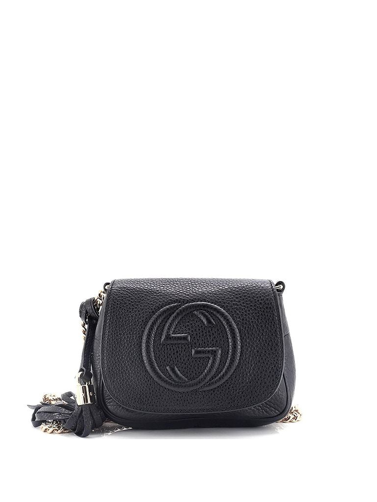 Gucci 100% Leather Black Soho Chain Crossbody Bag Leather Small One size - photo 1