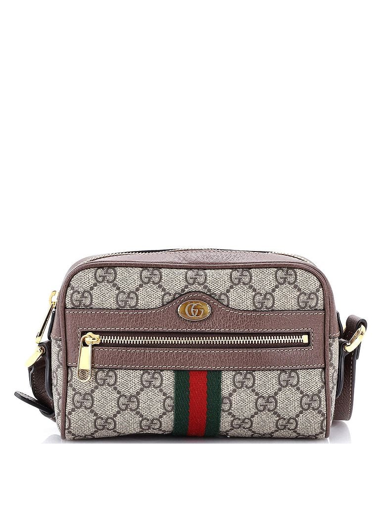 Gucci 100% Coatead Canvas Brown Ophidia Shoulder Bag GG Coated Canvas Mini One size - photo 1
