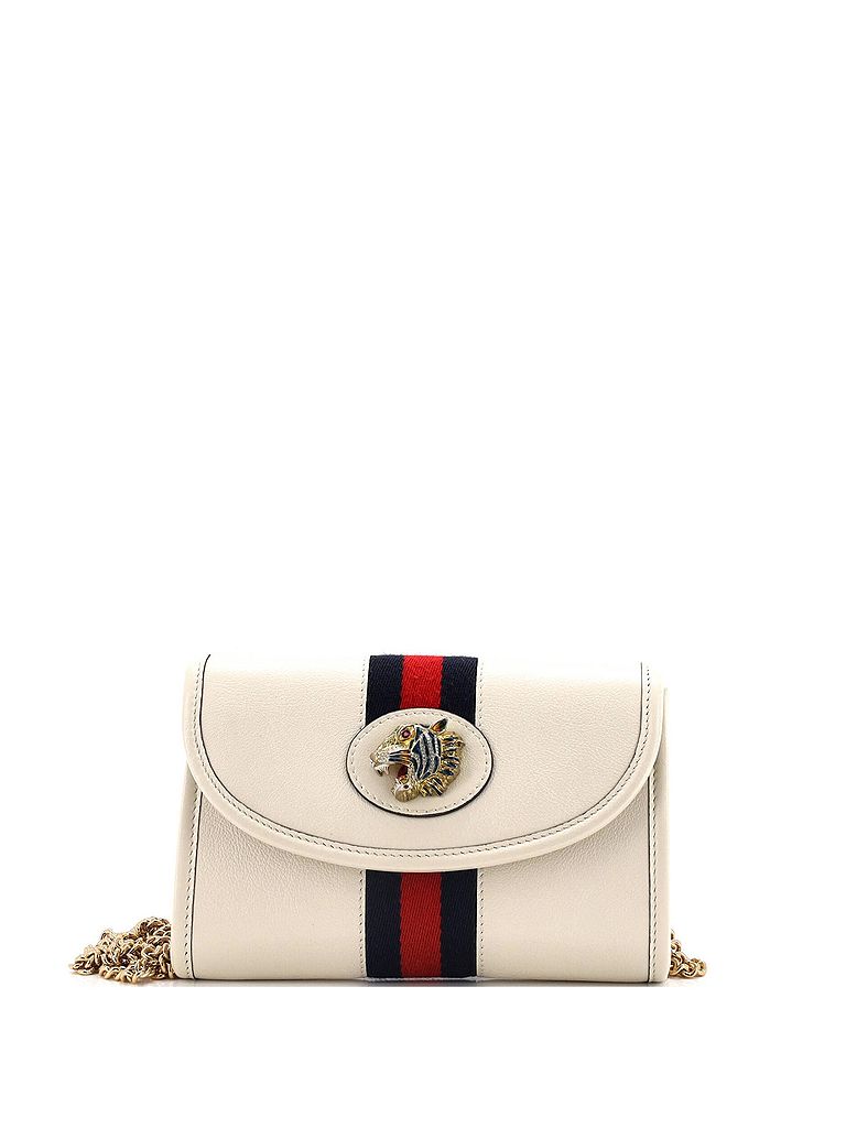 Gucci 100% Leather Tan Rajah Web Chain Shoulder Bag Leather Mini One size - photo 1