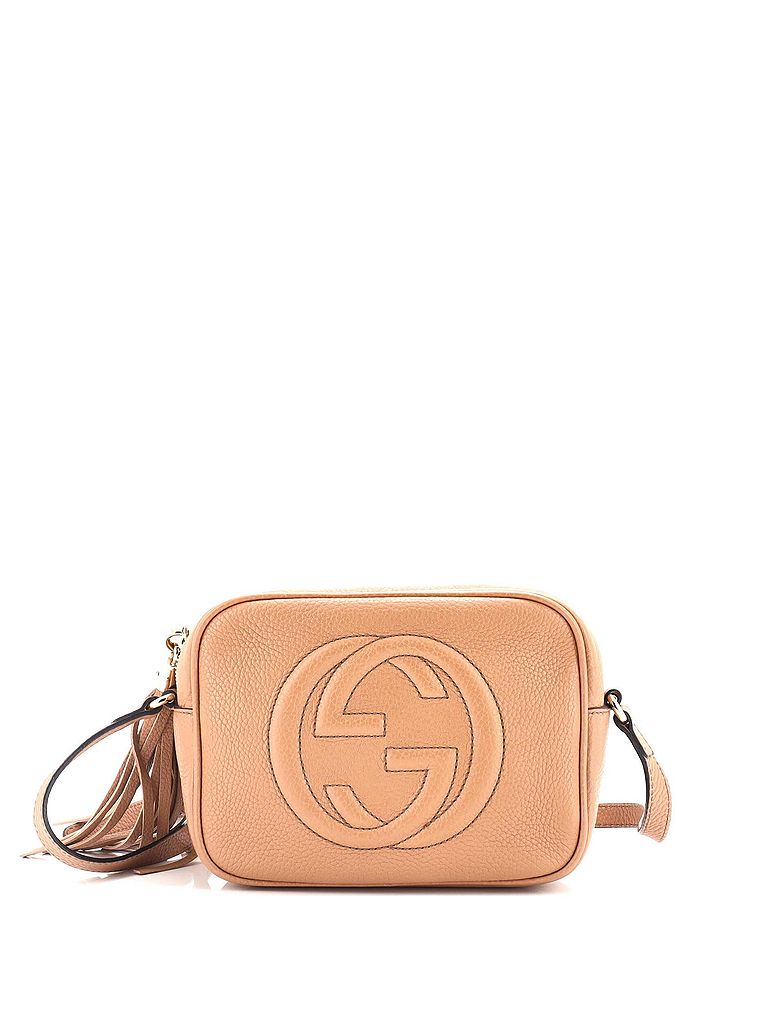 Gucci 100% Leather Tan Soho Disco Crossbody Bag Leather Small One size - photo 1