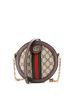 Gucci 100% Coatead Canvas Brown Ophidia Round Shoulder Bag GG Coated Canvas Mini One size - photo 1