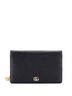 Gucci 100% Leather Black Petite GG Marmont Chain Wallet Leather Mini One size - photo 1