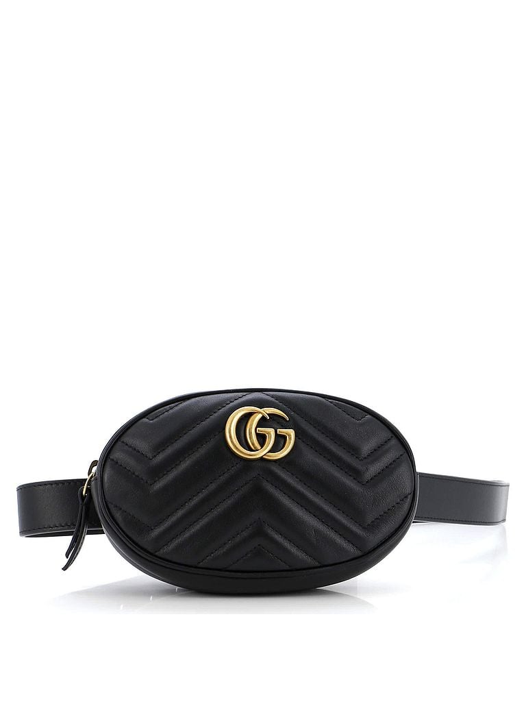 Gucci 100% Leather Black GG Marmont Belt Bag Matelasse Leather One size - photo 1