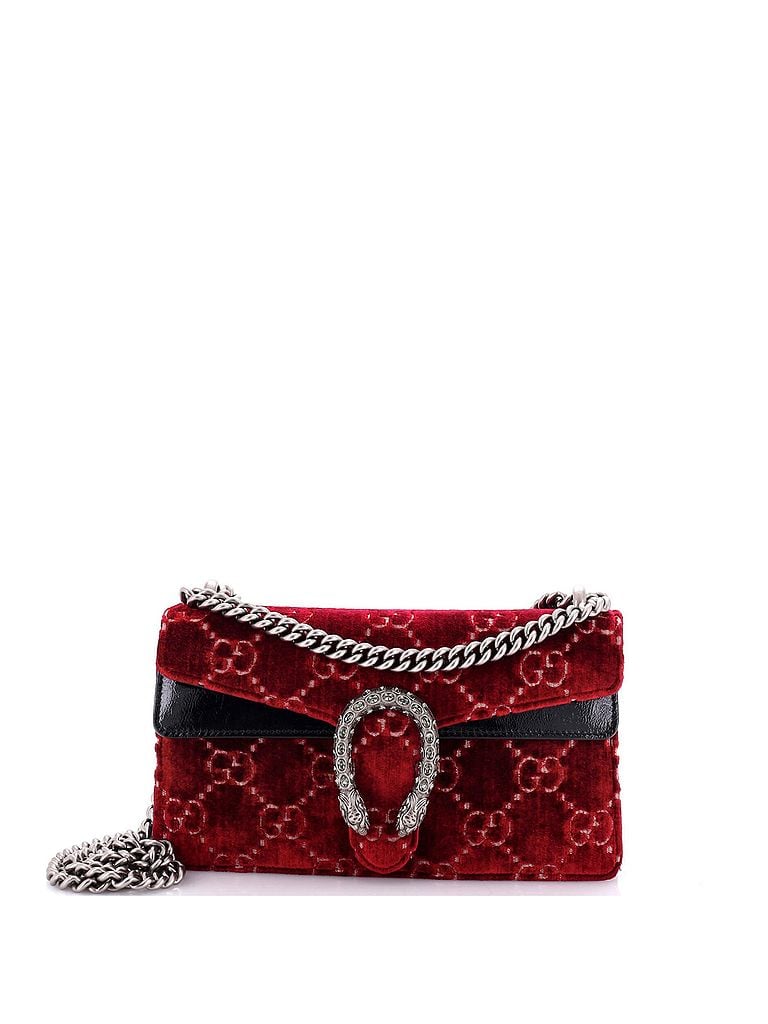 Gucci 100% Velvet Red Dionysus Bag GG Velvet Mini One size - photo 1