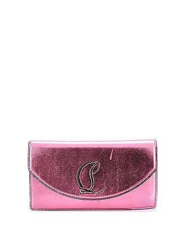 Christian Louboutin Loubi54 Chain Clutch Metallic Leather (view 1)
