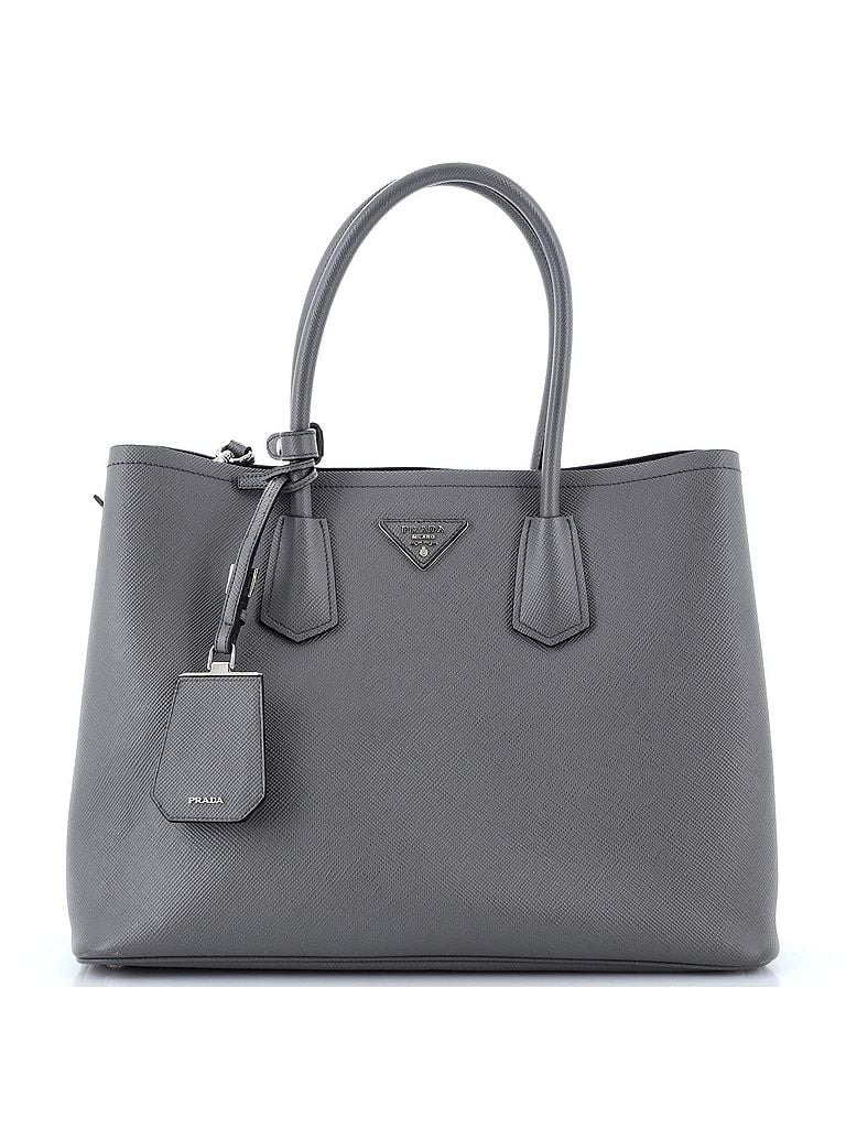 Prada 100% Leather Gray Cuir Double Tote Saffiano Leather Large One size - photo 1