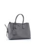 Prada 100% Leather Gray Cuir Double Tote Saffiano Leather Large One size - photo 3