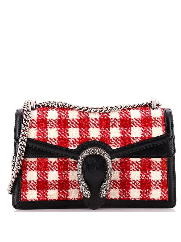 Gucci 100% Tweed Red Pink Dionysus Bag Tweed Small One size - photo 1