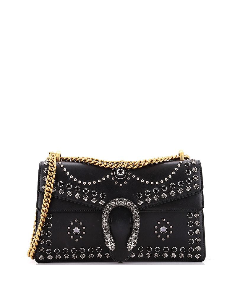 Gucci 100% Leather Black Dionysus Bag Studded Leather Small One size - photo 1